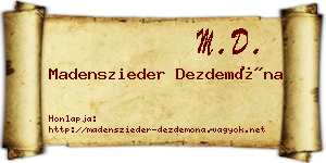 Madenszieder Dezdemóna névjegykártya